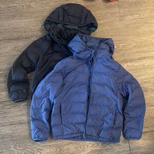 Uniqlo - Kids Puffer Hooded Jacket - Blue and Navy - 9-10 y.o